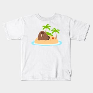 Tropical Walrus Kids T-Shirt